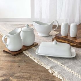 Better Homes & Gardens Porcelain Completer Serve, 6 Piece Set, White