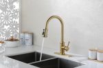 Single Handle High Arc Brushed Nickel Pull Out Kitchen Faucet,
Single Level Stainless Steel Kitchen Sink Faucets with Pull Down Sprayer