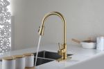 Single Handle High Arc Brushed Nickel Pull Out Kitchen Faucet,
Single Level Stainless Steel Kitchen Sink Faucets with Pull Down Sprayer