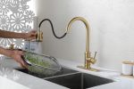 Single Handle High Arc Brushed Nickel Pull Out Kitchen Faucet,
Single Level Stainless Steel Kitchen Sink Faucets with Pull Down Sprayer