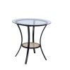 ACME Colson 3 PCS SET TABLE & CHAIRS Black Finish AC01169