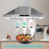 30 inch Range Hood 700CFM Wall Mount Stainless Steel Touch Control 3-speed Stove Vent