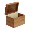 Oceanstar Bamboo Recipe Box with Divider