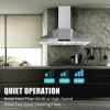 30 inch Range Hood 700CFM Wall Mount Stainless Steel Touch Control 3-speed Stove Vent