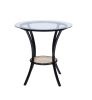 ACME Colson 3 PCS SET TABLE & CHAIRS Black Finish AC01169