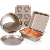 5Pcs Nonstick Bakeware Set Baking Tray Ovenware Sheet Kit