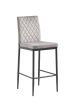 light gray bar stool, velvet stool, modern bar chair, bar stool with metal legs, kitchen stool, dining chair, 2-piece set