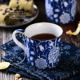 European Blue And White Mug (Option: Wild Tulip300ML-300ml)